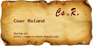 Cser Roland névjegykártya